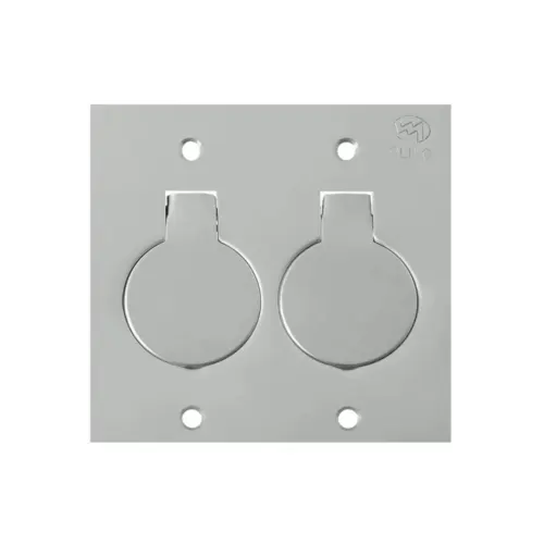 Placa Piso Leve 4X4 Inox Alto Brilho Tipo Unha Dupla Olivo