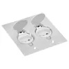 Placa Piso Leve 4X4 Inox Alto Brilho Tipo Unha Dupla Olivo