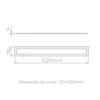 Painel Led Eco Retangular 40W 2300LM 15X122Cm STH21956/40 Stella