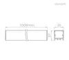 Perfil Sobr Archi Plano 1M 35mm 28W 24V STH20971BR/27 Stella