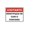 Placa Sinalizacao Poliestireno 15X20Cm Visitante Identifique Sinalize
