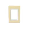 Placa 4X2 3 Posicoes Branco/Areia