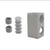 Conjunto Condulete PVC 3/4" c/Tampa Cega Cinza Wetzel
