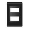 Placa 4X2 2 Posicoes PM Preto/Preto