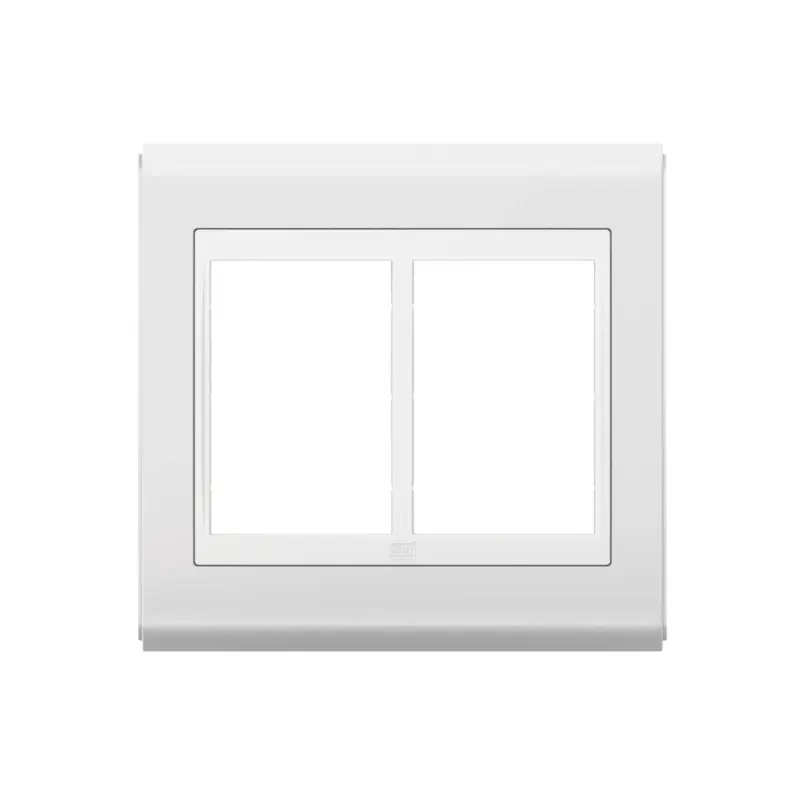 Placa 4X4 6 Posicoes Style Acetinado Branco