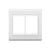 Placa 4X4 6 Posicoes Style Acetinado Branco