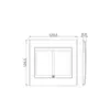 Placa 4X4 6 Posicoes Style Acetinado Branco