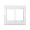Placa 4X4 6 Posicoes Premium Branco Alto Brilho