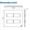Placa 4X4 4 Postos Esatta Branco Weg