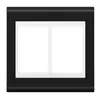 Placa 4X4 6 Posicoes Style Preto/Branco