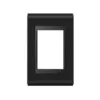 Placa 4X2 3 Posicoes Premium Preto Alto Brilho