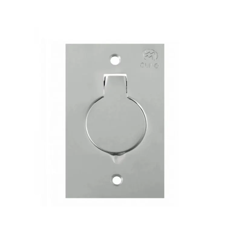 Placa Piso Leve 4X2 Inox Alto Brilho Tipo Unha Olivo