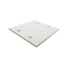 Placa Piso Leve 4X4 Inox Alto Brilho Cega Olivo