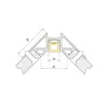 Perfil De Embutir Corner 7,2W/m 2700K 810lm IP20 12VDC SLED 9074 MisterLED
