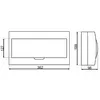 Quadro de Distribuicao Sobrepor QDW02-18-BS 30x30 Weg