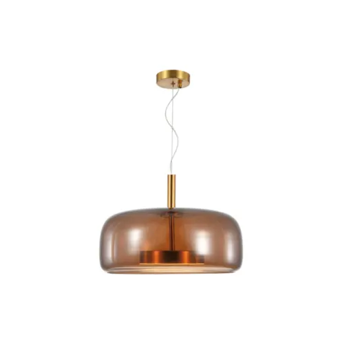 Pendente Dial Led 24W 3000K 33cm Ambar Dourado Orluce