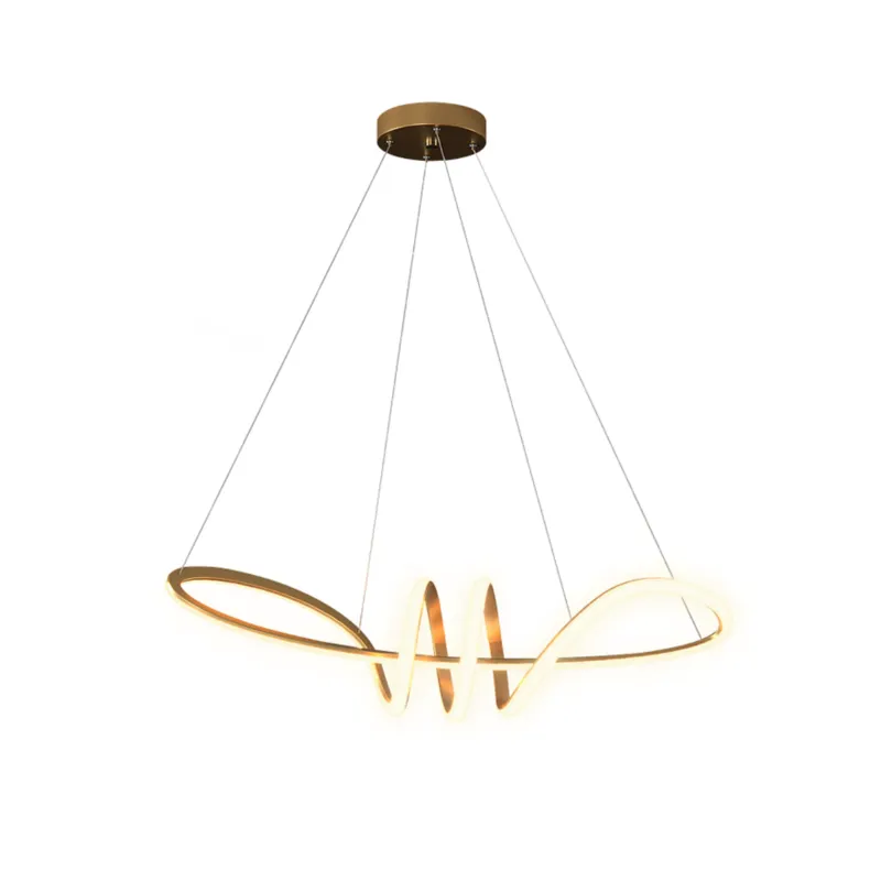 Pendente Cablata 36W Led Dourado 3000K Or1819 Orluce