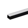 Perfil Sobrepor Preto Difusor Branco 2M Luminatti