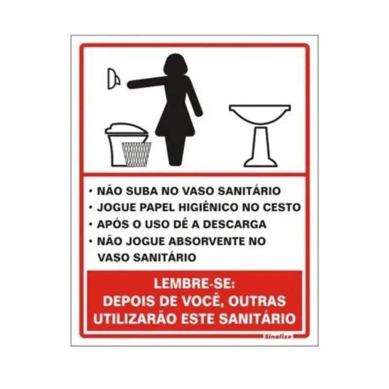 Placa Sinalizacao Poliestireno 15X20 Cm Procedimento Sanitario Sinalize