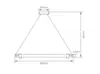 Pendente Arena 53W Led Dourado 3000K Orluce