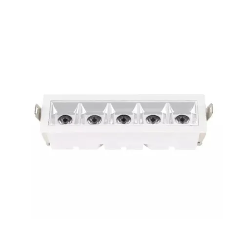 Luminaria De Led 5 Spots De Embutir 10W 3000K Branco Luminatti