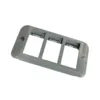 Tampa Condulete PVC 3/4" 3 Postos Horizontal 2 ModuloS P/RJ45 Industrie Cinza Wetzel