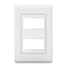 Placa 4X2 2 Posicoes Style Branco/Branco