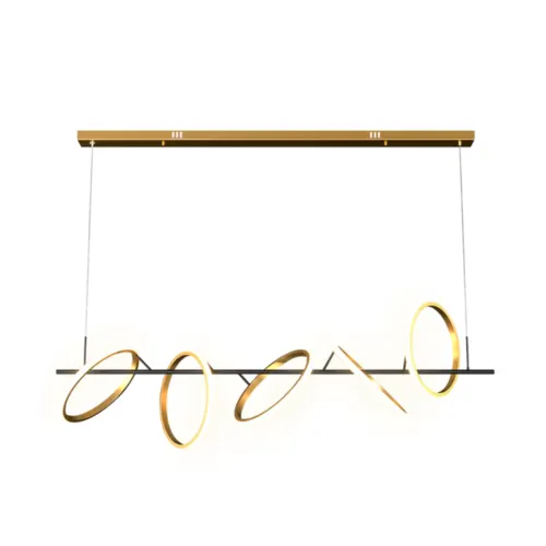 Pendente Anelli 49W Led Dourado 3000K Orluce