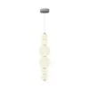 Pendente Bubble 6P Led 24W Opalino Cromado Orluce