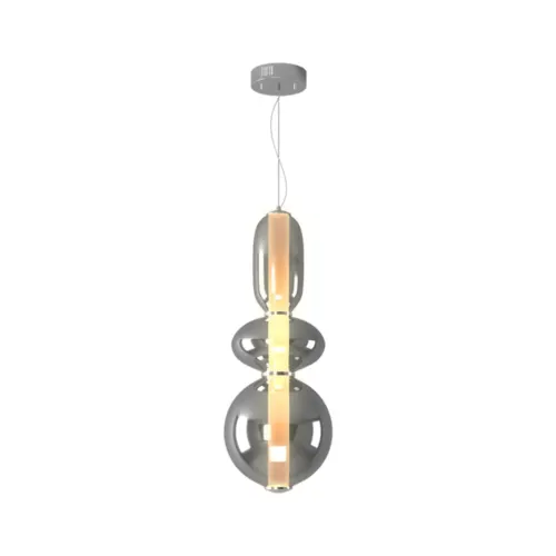 Pendente Bolla Led 30W 3000K 25cm Fume Orluce