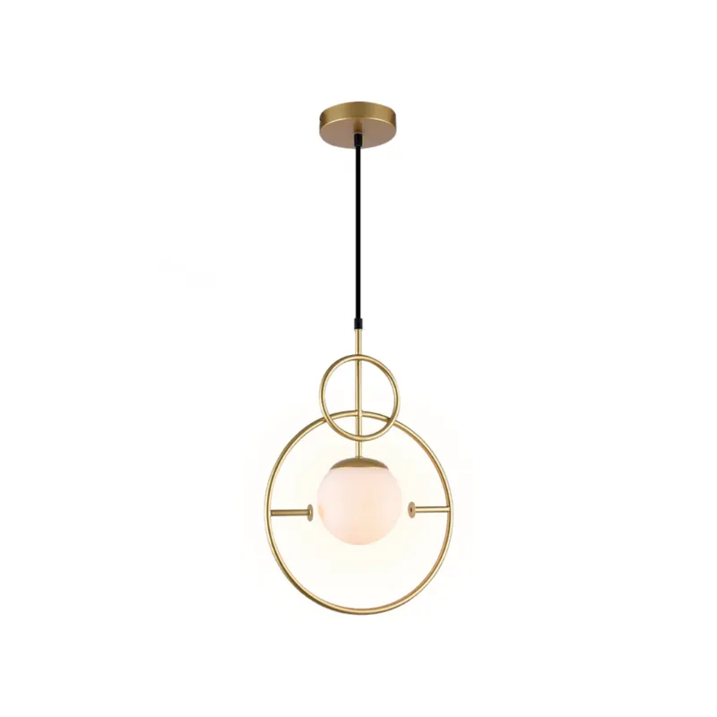 Pendente Globe I 1Xe27 Opalino Dourado Orluce