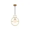Pendente Globe I 1Xe27 Opalino Dourado Orluce