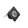 Mini Embutido Led Preto 3W 2700K Redondo Luminatti
