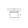 Perfil De Sobrepor Difusor Flat 14,4W/m 2700K 1380lm 12VDC K50 SLED 9021SB MisterLED