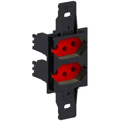 2 Tomada 2P+T 10A / 250V Padrao Preto Preto Vermelho Weg