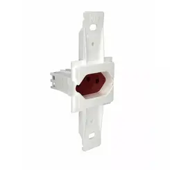 1 Tomada 2P+T 10A / 250V Klin Vermelho Branco Weg