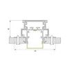 Perfil Semi Embutido 19W/m 2700K 1800lm IP20 12VDC K35 SLED 9018SE MisterLED