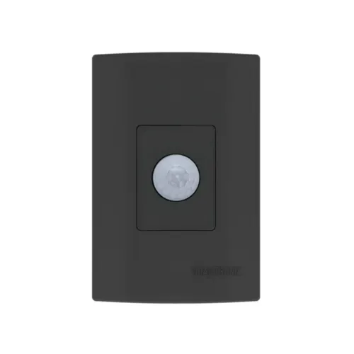 Sensor De Presenca 4x2 180° 6 Funçoes C/ Fotocelula Preto Qualitronix