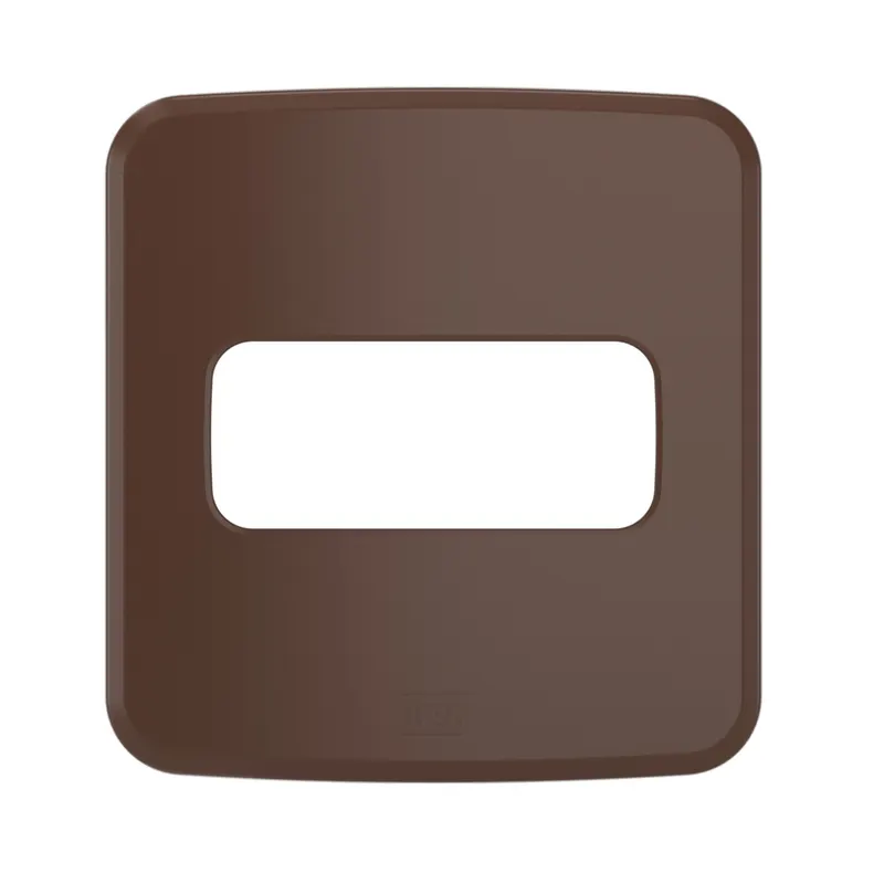 Placa Embutir Moveis 1 Posto Compose Marrom Weg