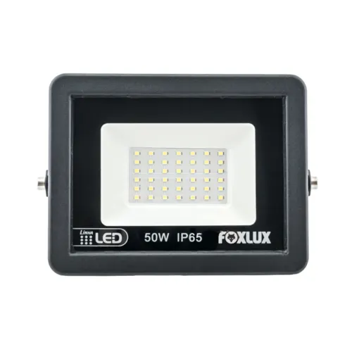 Refletor Led 50w 6500K 12V Preto Foxlux