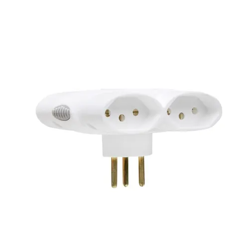 Adaptador Benjamin 4 Tomadas 2P+T 10A Branco