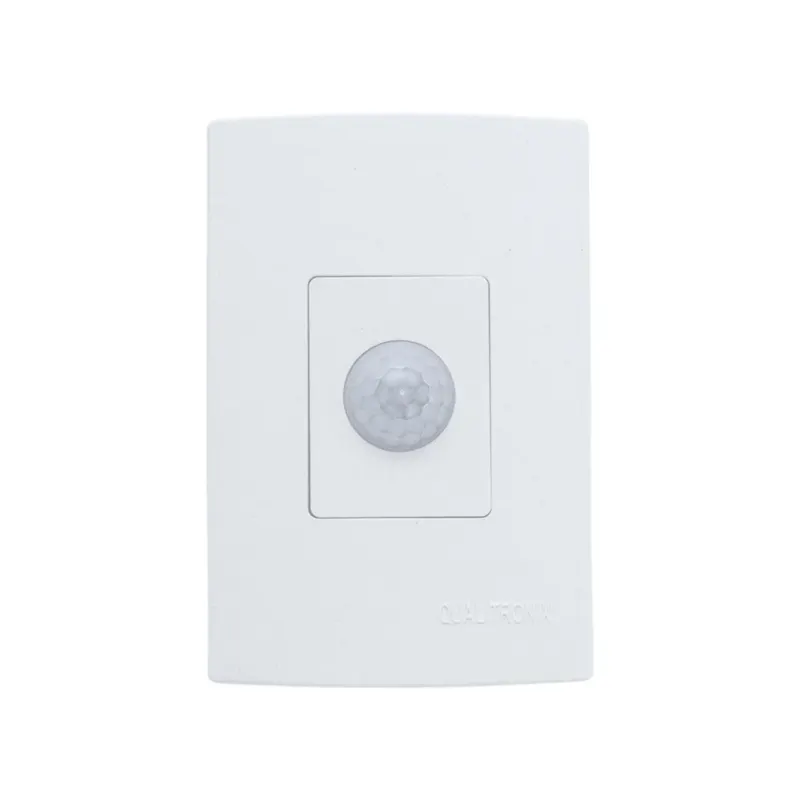 Sensor De Presenca 4x2 180° 6 Funçoes C/ Fotocelula Branco Qualitronix