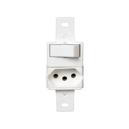 1 Interruptor Paralelo + Tomada 10A Klin Branco Weg