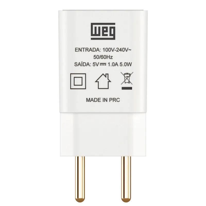 Fonte Carregador Tomada Usb Bivolt 5v 1a Weg Home