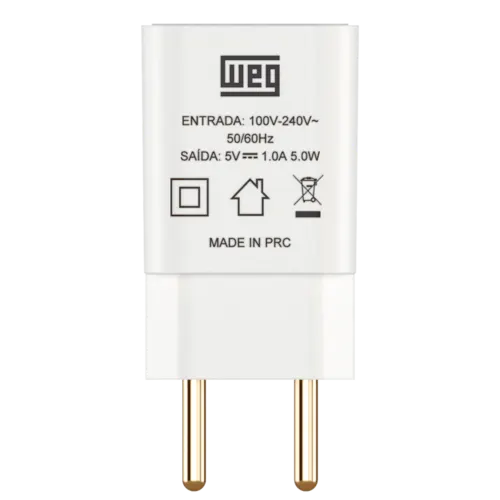 Fonte Carregador Tomada Usb Bivolt 5v 1a Weg Home