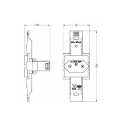 1 Tomada 2P+T 20A / 250V Padrao Preto Vermelho Weg