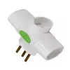 Adaptador Pino 3 Tomadas 2P+T 10A Branco