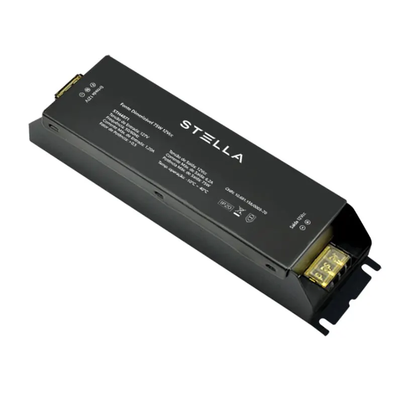 Fonte Dimerizavel Para Led 12V 75W 127V STH4871 Stella