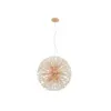 Pendente 80cm E14×24 Metal+Cristal Rose Cabo:2M