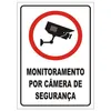 Placa Em Poliestireno 20X30Cm - Monitoramento Por Camera Sinalize